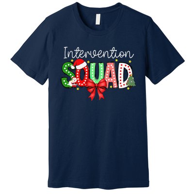 Intervention Squad Christmas Early Intervention Teacher Xmas Premium T-Shirt