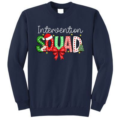 Intervention Squad Christmas Early Intervention Teacher Xmas Tall Sweatshirt