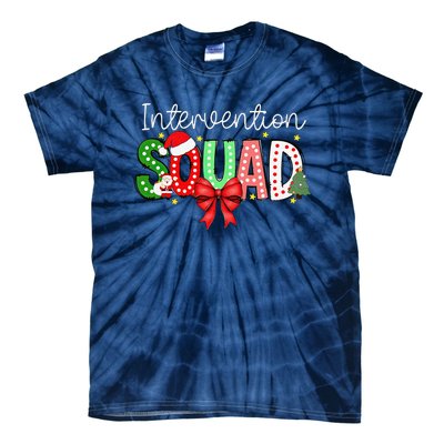 Intervention Squad Christmas Early Intervention Teacher Xmas Tie-Dye T-Shirt