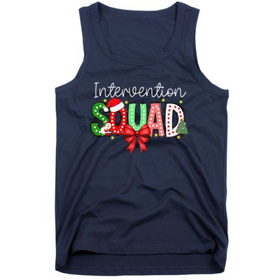 Intervention Squad Christmas Early Intervention Teacher Xmas Tank Top