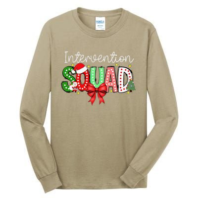 Intervention Squad Christmas Early Intervention Teacher Xmas Tall Long Sleeve T-Shirt