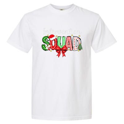 Intervention Squad Christmas Early Intervention Teacher Xmas Garment-Dyed Heavyweight T-Shirt