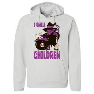 I Smell Children Funny Halloween Witch Performance Fleece Hoodie