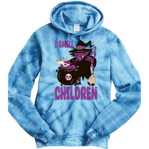 I Smell Children Funny Halloween Witch Tie Dye Hoodie