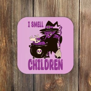 I Smell Children Funny Halloween Witch Coaster