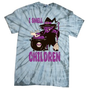 I Smell Children Funny Halloween Witch Tie-Dye T-Shirt