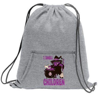 I Smell Children Funny Halloween Witch Sweatshirt Cinch Pack Bag