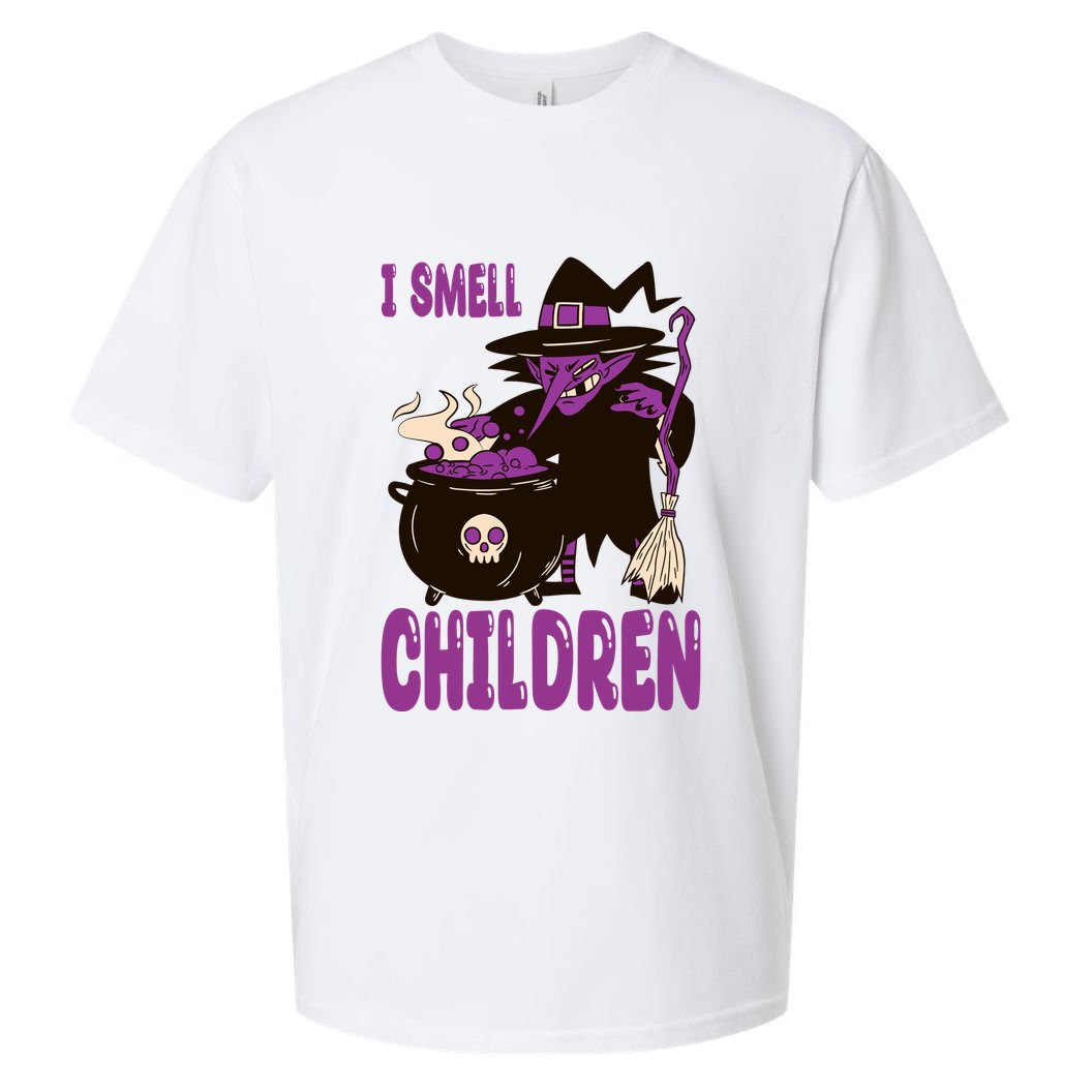 I Smell Children Funny Halloween Witch Sueded Cloud Jersey T-Shirt
