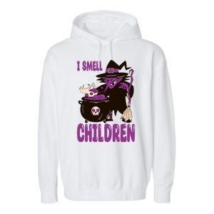 I Smell Children Funny Halloween Witch Garment-Dyed Fleece Hoodie