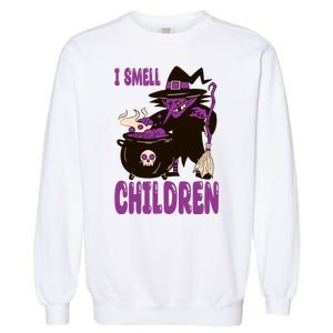 I Smell Children Funny Halloween Witch Garment-Dyed Sweatshirt