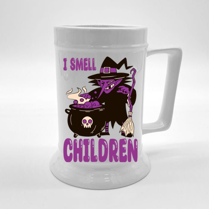 I Smell Children Funny Halloween Witch Beer Stein