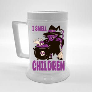 I Smell Children Funny Halloween Witch Beer Stein