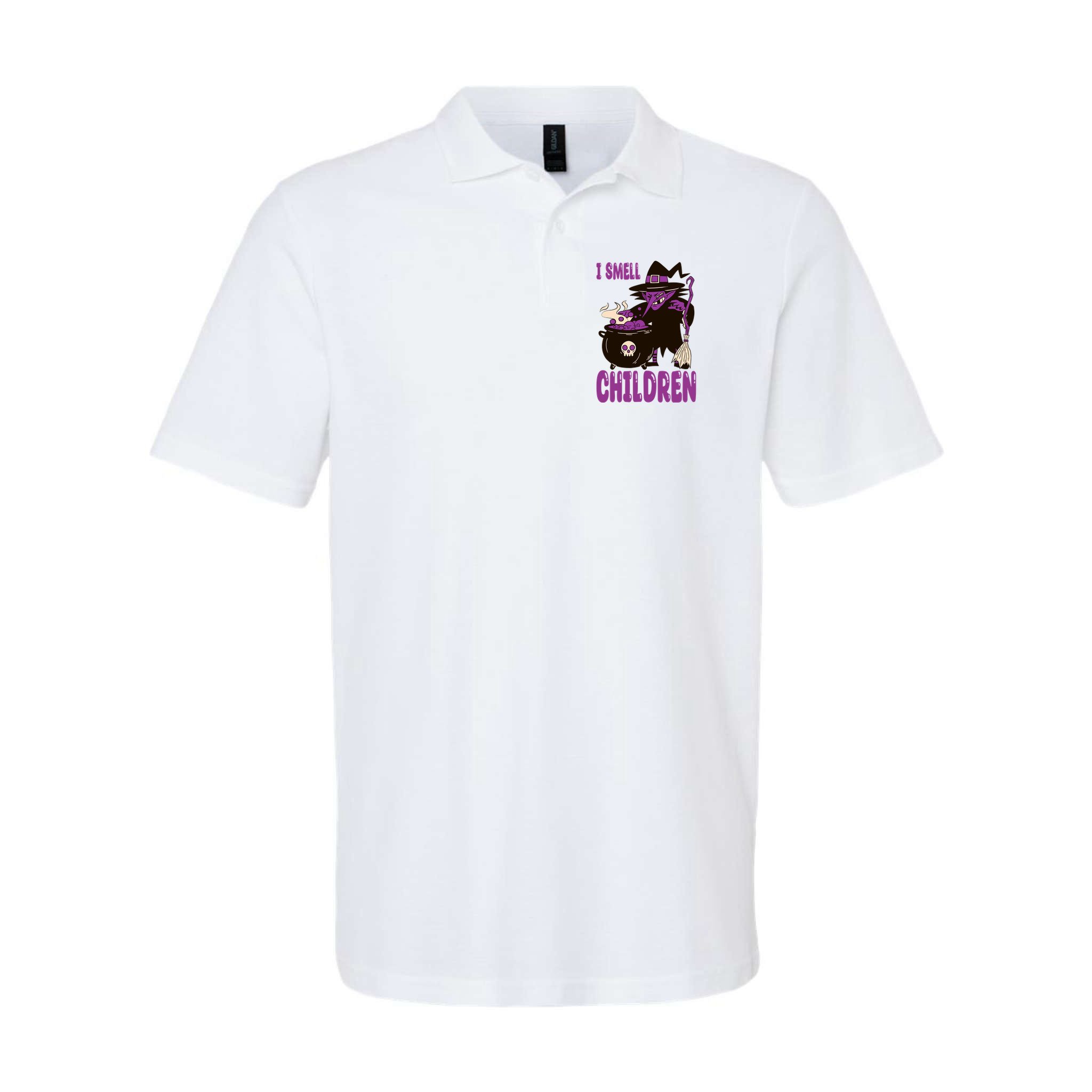 I Smell Children Funny Halloween Witch Polo