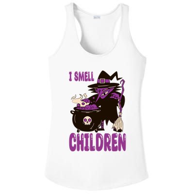 I Smell Children Funny Halloween Witch Ladies PosiCharge Competitor Racerback Tank