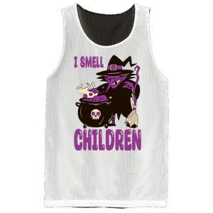 I Smell Children Funny Halloween Witch Mesh Reversible Basketball Jersey Tank