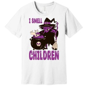 I Smell Children Funny Halloween Witch Premium T-Shirt