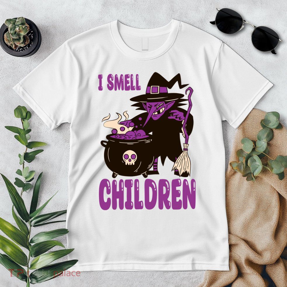 I Smell Children Funny Halloween Witch Premium T-Shirt