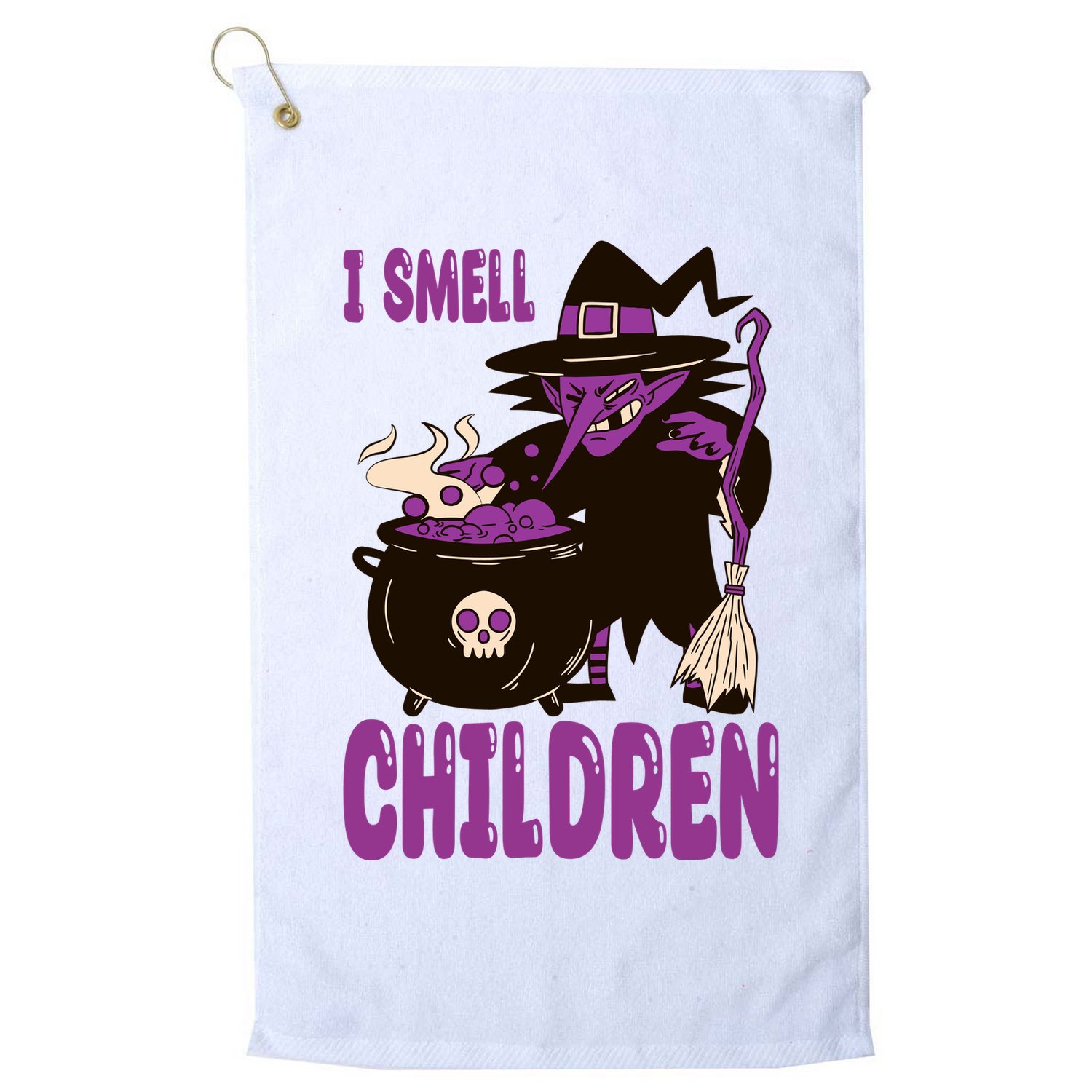 I Smell Children Funny Halloween Witch Golf Towel