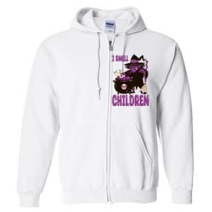 I Smell Children Funny Halloween Witch Full Zip Hoodie