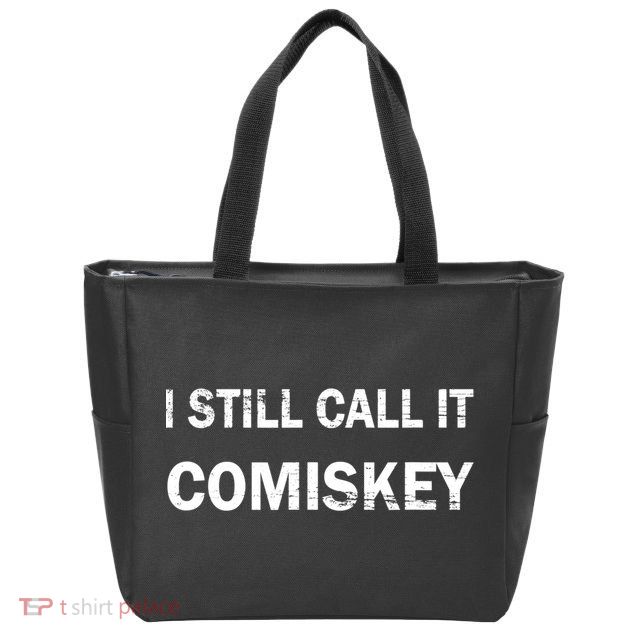 I STILL CALL IT COMISKEY Chicago Baseball Vintage TShirt Zip Tote Bag