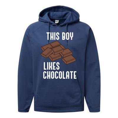 Ironic Saying Chocolatier Likes Chocolate Gift Performance Fleece Hoodie