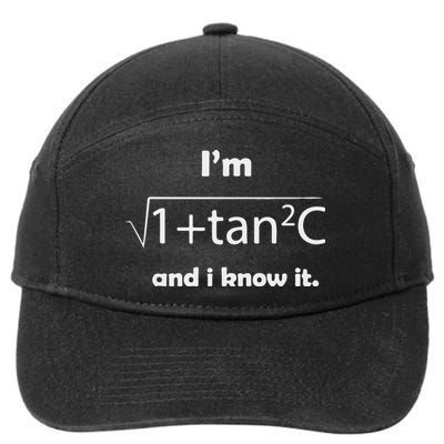 I’M Sec C And I Know It Funny Sexy Math Humor 7-Panel Snapback Hat