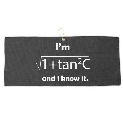 I’M Sec C And I Know It Funny Sexy Math Humor Large Microfiber Waffle Golf Towel