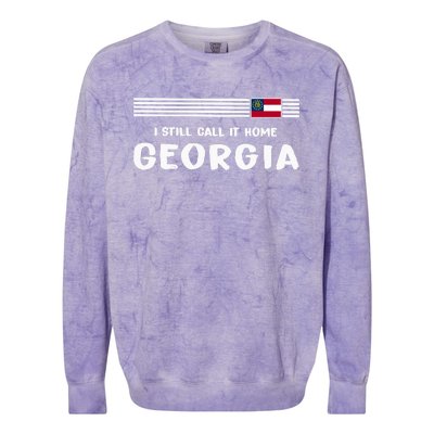 I Still Call It Home Georgia Flag Colorblast Crewneck Sweatshirt