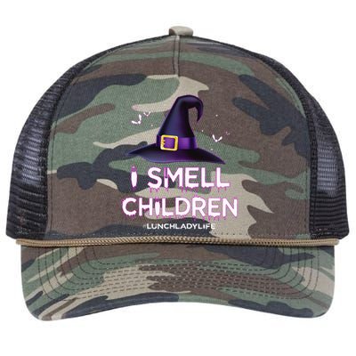 I Smell Children Lunch Lady Life Halloween For Lunch Lady Retro Rope Trucker Hat Cap