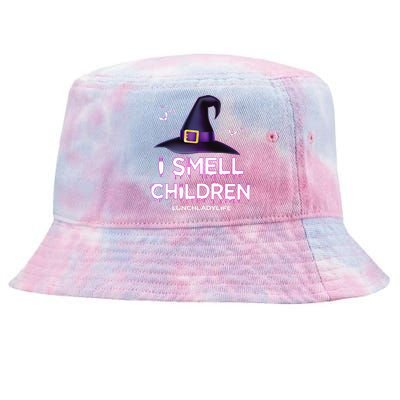 I Smell Children Lunch Lady Life Halloween For Lunch Lady Tie-Dyed Bucket Hat