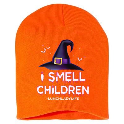 I Smell Children Lunch Lady Life Halloween For Lunch Lady Short Acrylic Beanie