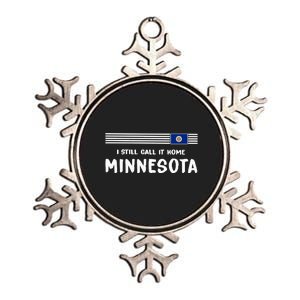 I Still Call It Home Minnesota Flag Metallic Star Ornament