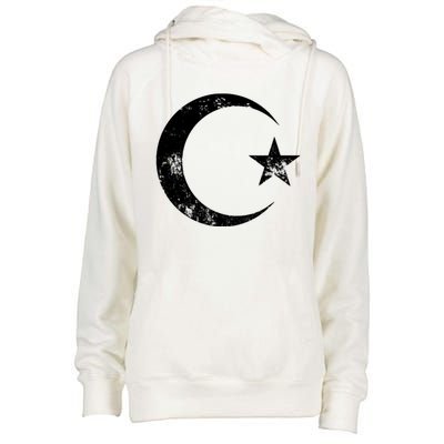 Islam Symbol Cool Islamic Muslim Sign Gift Funny Gift Womens Funnel Neck Pullover Hood