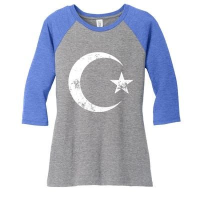 Islam Symbol Cool Islamic Muslim Sign Gift Funny Gift Women's Tri-Blend 3/4-Sleeve Raglan Shirt