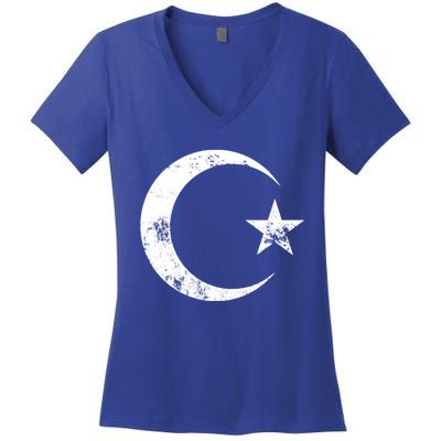 Islam Symbol Cool Islamic Muslim Sign Gift Funny Gift Women's V-Neck T-Shirt