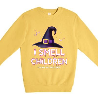 I Smell Children Lunch Lady Life Halloween For Lunch Lady Premium Crewneck Sweatshirt