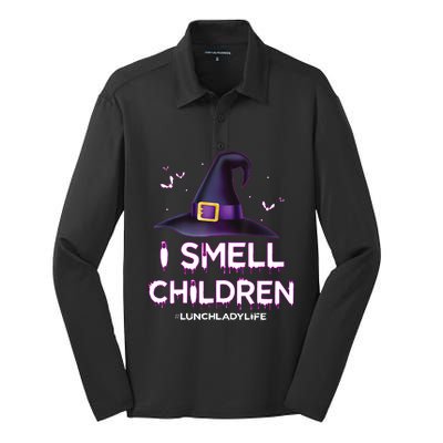 I Smell Children Lunch Lady Life Halloween For Lunch Lady Silk Touch Performance Long Sleeve Polo