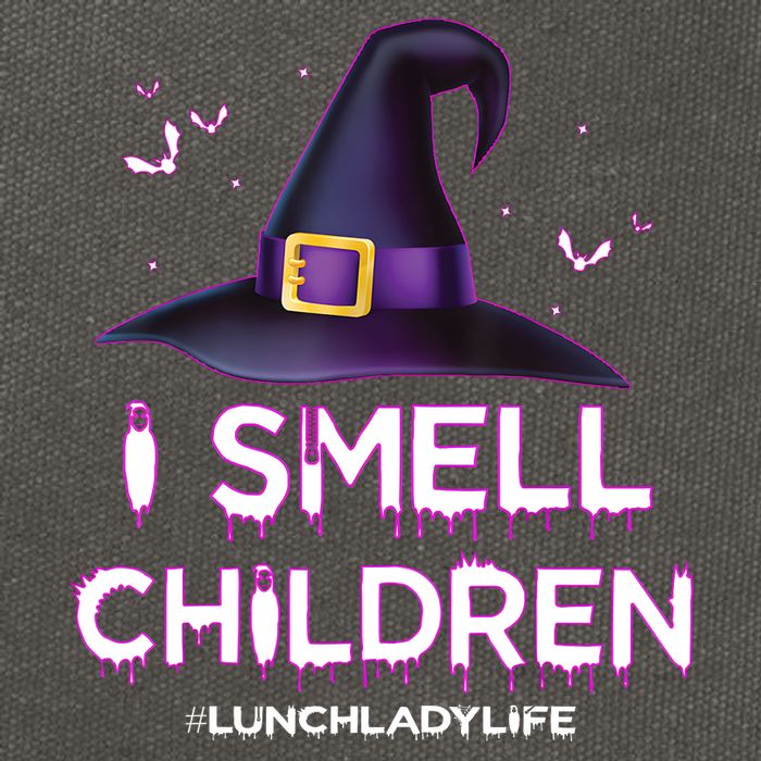 I Smell Children Lunch Lady Life Halloween For Lunch Lady Cotton Canvas Backpack