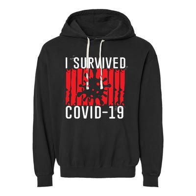 I Survived Covid19 Distressed Garment-Dyed Fleece Hoodie