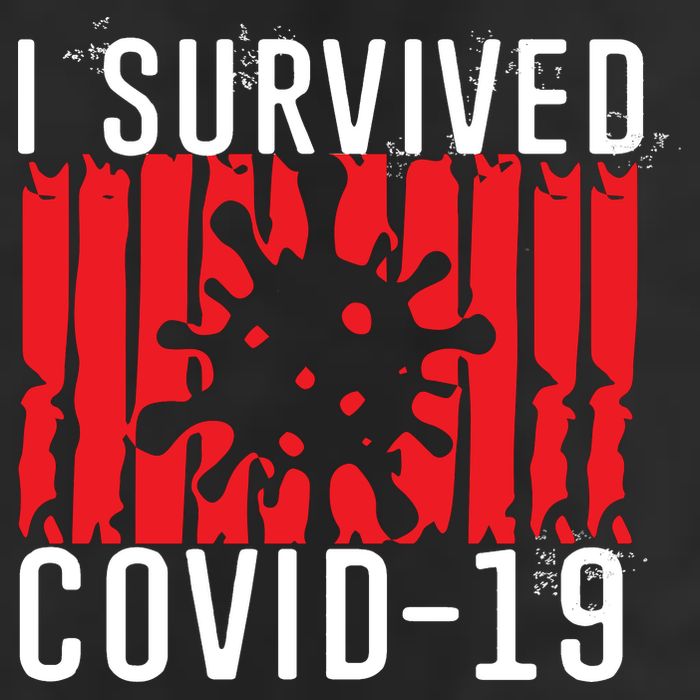 I Survived Covid19 Distressed 7 Panel Mesh Trucker Snapback Hat