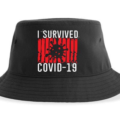I Survived Covid19 Distressed Sustainable Bucket Hat