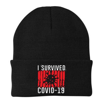 I Survived Covid19 Distressed Beanie