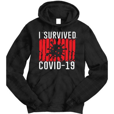 I Survived Covid19 Distressed Tie Dye Hoodie