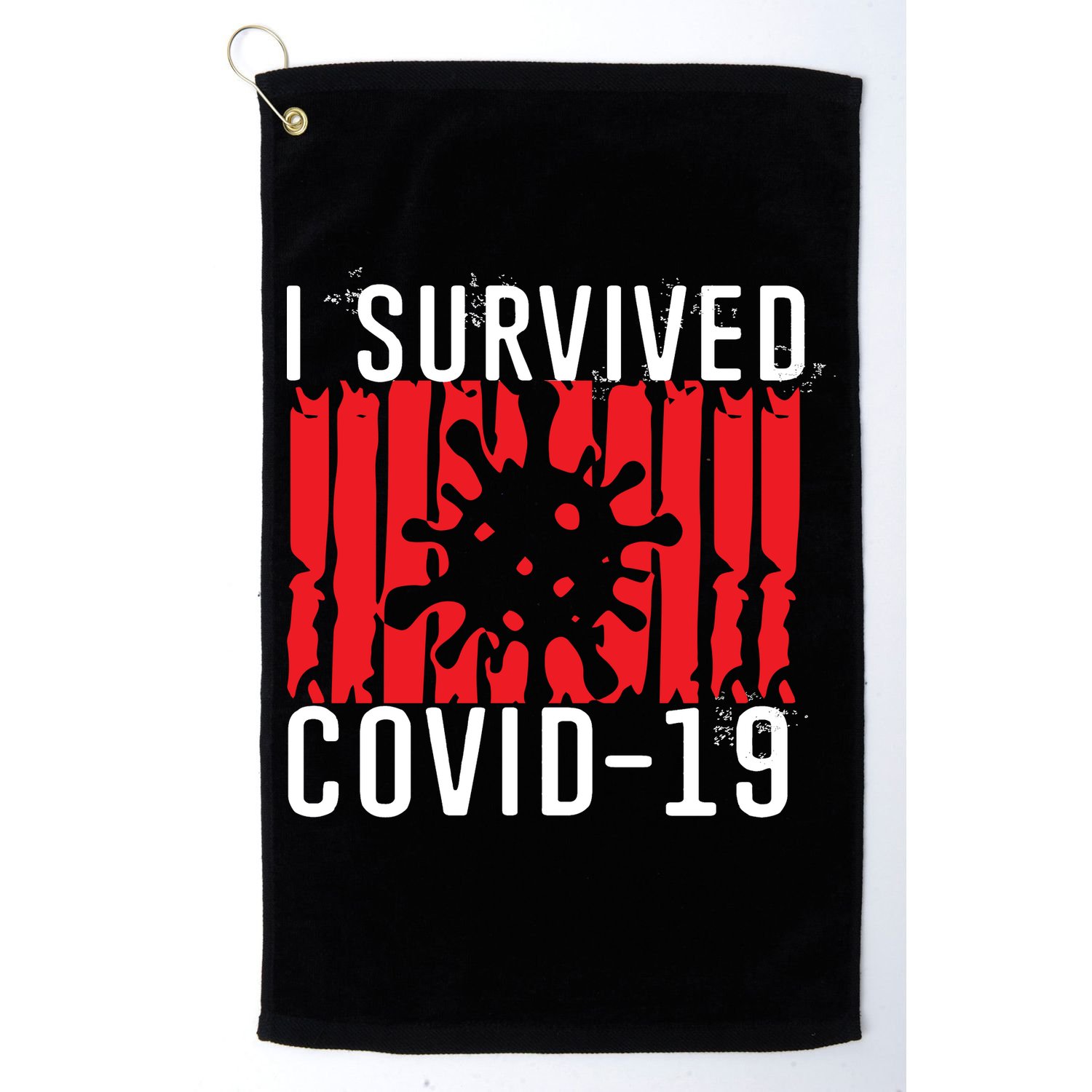 I Survived Covid19 Distressed Golf Towel