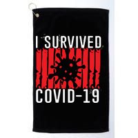 I Survived Covid19 Distressed Golf Towel