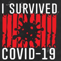 I Survived Covid19 Distressed Golf Towel