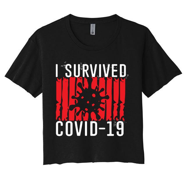 I Survived Covid19 Distressed Crop Top