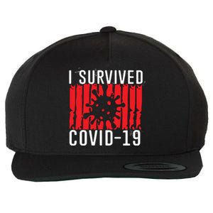 I Survived Covid19 Distressed Wool Snapback Cap