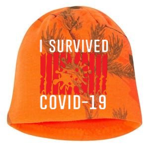 I Survived Covid19 Distressed Kati - Camo Knit Beanie