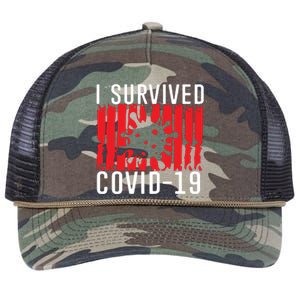 I Survived Covid19 Distressed Retro Rope Trucker Hat Cap